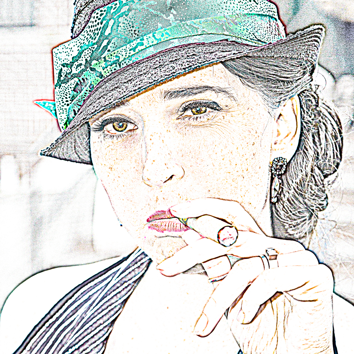 Lady with Cigar